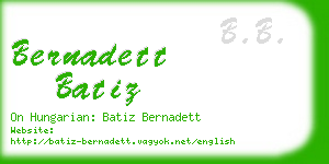 bernadett batiz business card